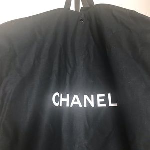 Chanel Expandable Black Canvas Long Garment Bag
